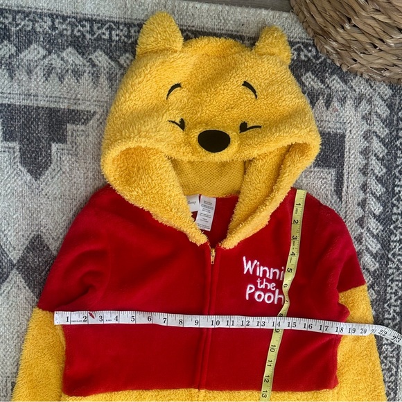Y2K Disney Winnie the Pooh Women’s Hooded Pooh Zip Onesie Pjs Costume Size Small - Picture 14 of 15